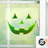 Halloween neon groen Jack o lantaarn eng Raamsticker (Huis)