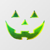 Halloween neon groen Jack o lantaarn eng Raamsticker (Vel)