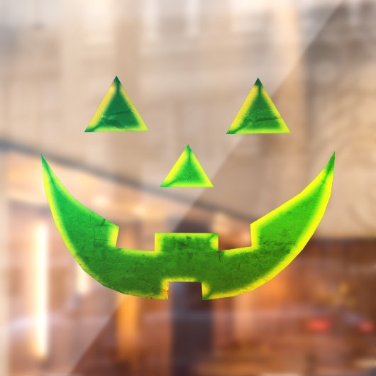 Halloween neon groen Jack o lantaarn eng Raamsticker (Vel 2)