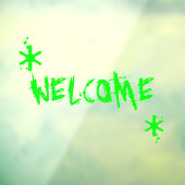 Halloween neon groen slijm welkom aangepaste tekst raamsticker (Vel 3)