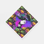 Halloween Neon Heks Servet (Hoek)