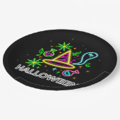 Halloween Neon look Pet Ghost Web Party 9" Papieren Bordje (Gekanteld)