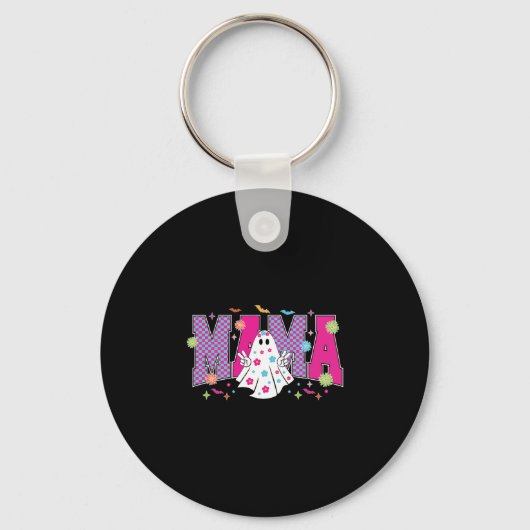 Halloween Neon Mama Mini Sleutelhanger (Voorkant)