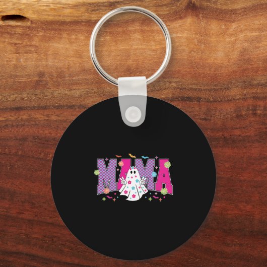 Halloween Neon Mama Mini Sleutelhanger (Voorkant)