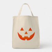 Halloween neon oranje Jack o lantaarnpompoen Tote Bag (Achterkant)