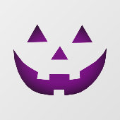 Halloween neon paarse Jack o lantaarn eng grappig Raamsticker (Vel)