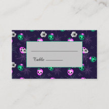 Halloween neon roze en groen gloeiende schedels pl