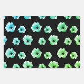 Halloween Neon Roze en Groen Gloeiende Skulls Oorl Inpakpapier Vel (Voorkant 2)