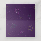 Halloween Neon Roze en groene gloeiende schedels P Plaatskaartje (Binnenkant ongevouwen)