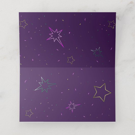 Halloween Neon Roze en groene gloeiende schedels P Plaatskaartje (Binnenkant ongevouwen)