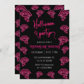 Halloween Neon Vampier Party Uitnodiging (Voorkant / Achterkant)