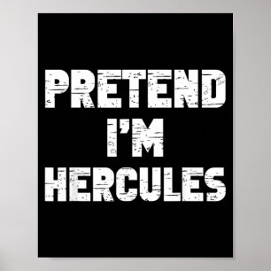 Halloween nep Hercules kostuum grappig luie kinder Poster