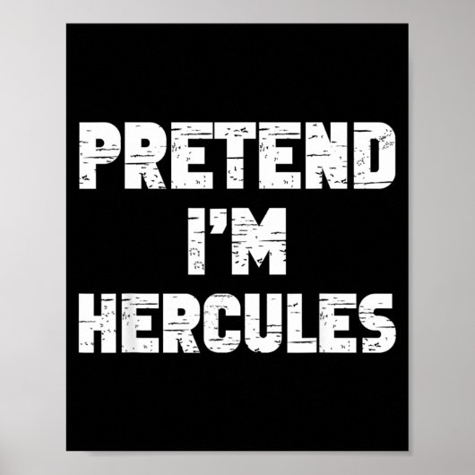 Halloween nep Hercules kostuum grappig luie kinder Poster (Voorkant)