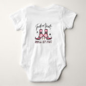Halloween new baby born, custom baby name romper (Achterkant)