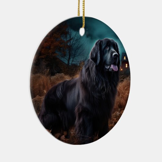 Halloween Newfoundland Griezelen  Keramisch Ornament (Rechts)