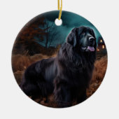 Halloween Newfoundland Griezelen Keramisch Ornament (Voorkant)