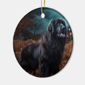 Halloween Newfoundland Griezelen  Keramisch Ornament (Links)