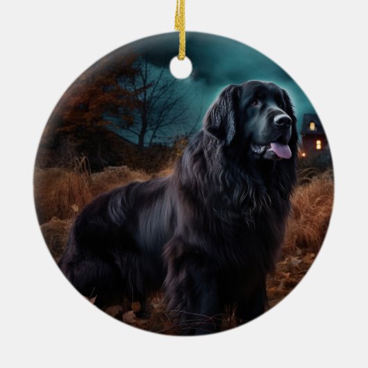Halloween Newfoundland Griezelen Keramisch Ornament (Achterkant)
