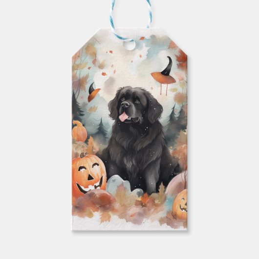 Halloween Newfoundland met pompoenen eng Cadeaulabel (Voorkant)