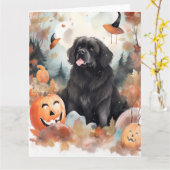 Halloween Newfoundland met pompoenen eng Kaart (Gele Bloem)