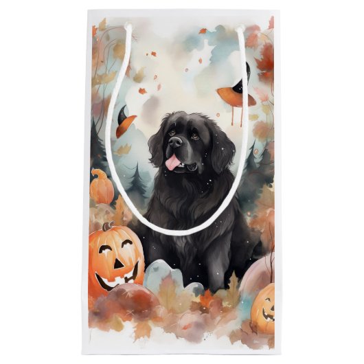 Halloween Newfoundland met pompoenen eng Klein Cadeauzakje (Voorkant)