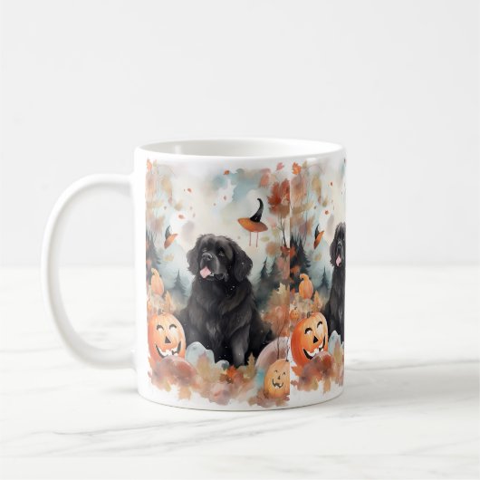 Halloween Newfoundland met pompoenen eng Koffiemok (Links)