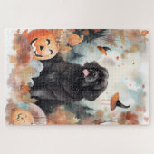 Halloween Newfoundland met pompoenen eng Legpuzzel (Horizontaal)
