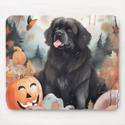 Halloween Newfoundland met pompoenen eng Muismat (Voorkant)