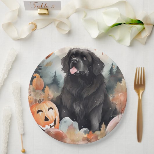 Halloween Newfoundland met pompoenen eng Papieren Bordje (Huwelijk)