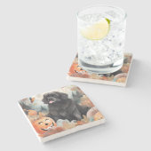 Halloween Newfoundland met pompoenen eng Stenen Onderzetter (Zijkant)