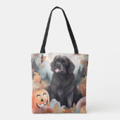 Halloween Newfoundland met pompoenen eng Tote Bag (Achterkant)