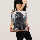 Halloween Newfoundland met pompoenen eng Tote Bag (Dichtbij)