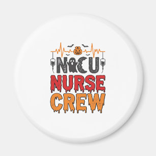 Halloween NICU-verpleegster Crew Vintage typografi Magneet