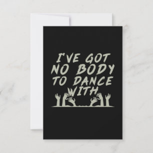 Halloween Niemand Om Mee Te Dansen RSVP Kaartje