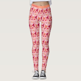 Halloween niet zo eng Naam toevoegen Pastel roze h Leggings