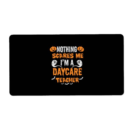 Halloween Niets geeft me om de dag Etiket (Voorkant)