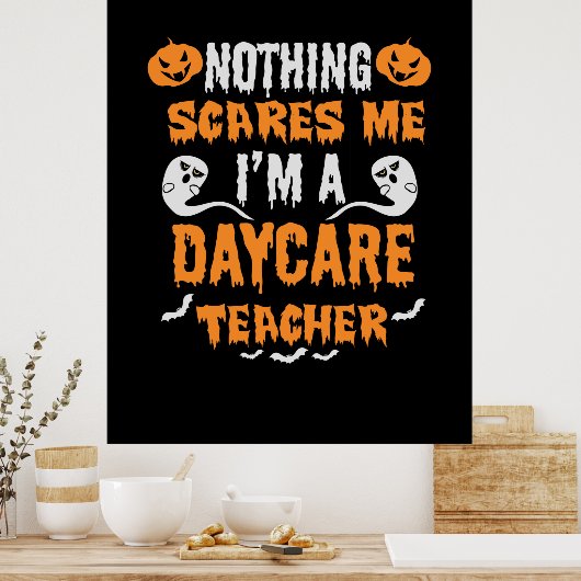 Halloween Niets geeft me om de dag Poster (Keuken)