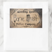 Halloween nieuwigheid botstof Antiek Rechthoekige Sticker (Tas)