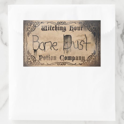 Halloween Nieuwigheid Bottenstof Antiek Rechthoekige Sticker (Tas)