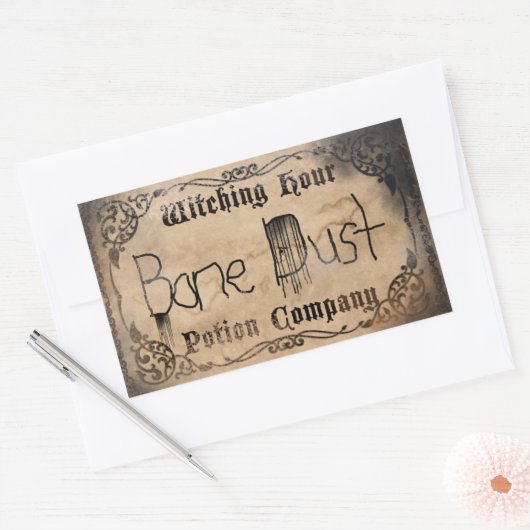 Halloween Nieuwigheid Bottenstof Antiek Rechthoekige Sticker (Envelop)