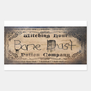 Halloween Nieuwigheid Bottenstof Antiek Rechthoekige Sticker