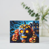 Halloween Night beroemd gemaakt door Jack O Lanter Feestdagenkaart (Staand voorkant)