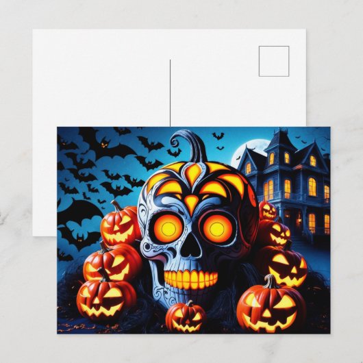 Halloween Night beroemd gemaakt door Jack O Lanter Feestdagenkaart (Voorkant / Achterkant)