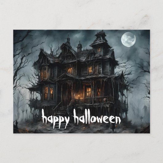 Halloween Night beroemd gemaakt door Raven Crow Briefkaart (Voorkant)