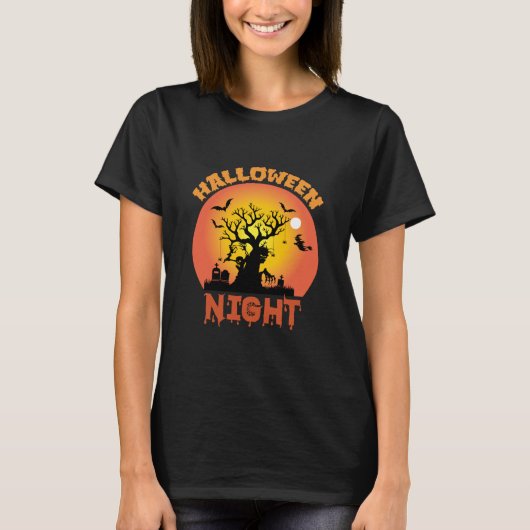 Halloween Night Birthday T-shirt (Voorkant)