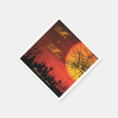 Halloween Night Black Wedding Paper Napkins Servetten (Hoek)