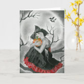Halloween Night Card Kaart (Gele Bloem)