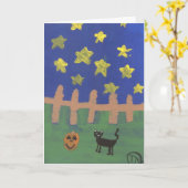 Halloween Night Card Kaart (Gele Bloem)