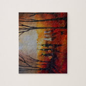 Halloween Night Full Moon Ghosts en heksen Legpuzzel (Verticaal)