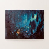 Halloween Night Full Moon Haunted Graveyard Legpuzzel (Horizontaal)